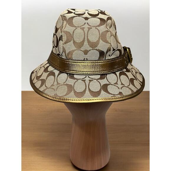 Y2K Coach Signature Buckle Fedora Hat Size P/S main image 6